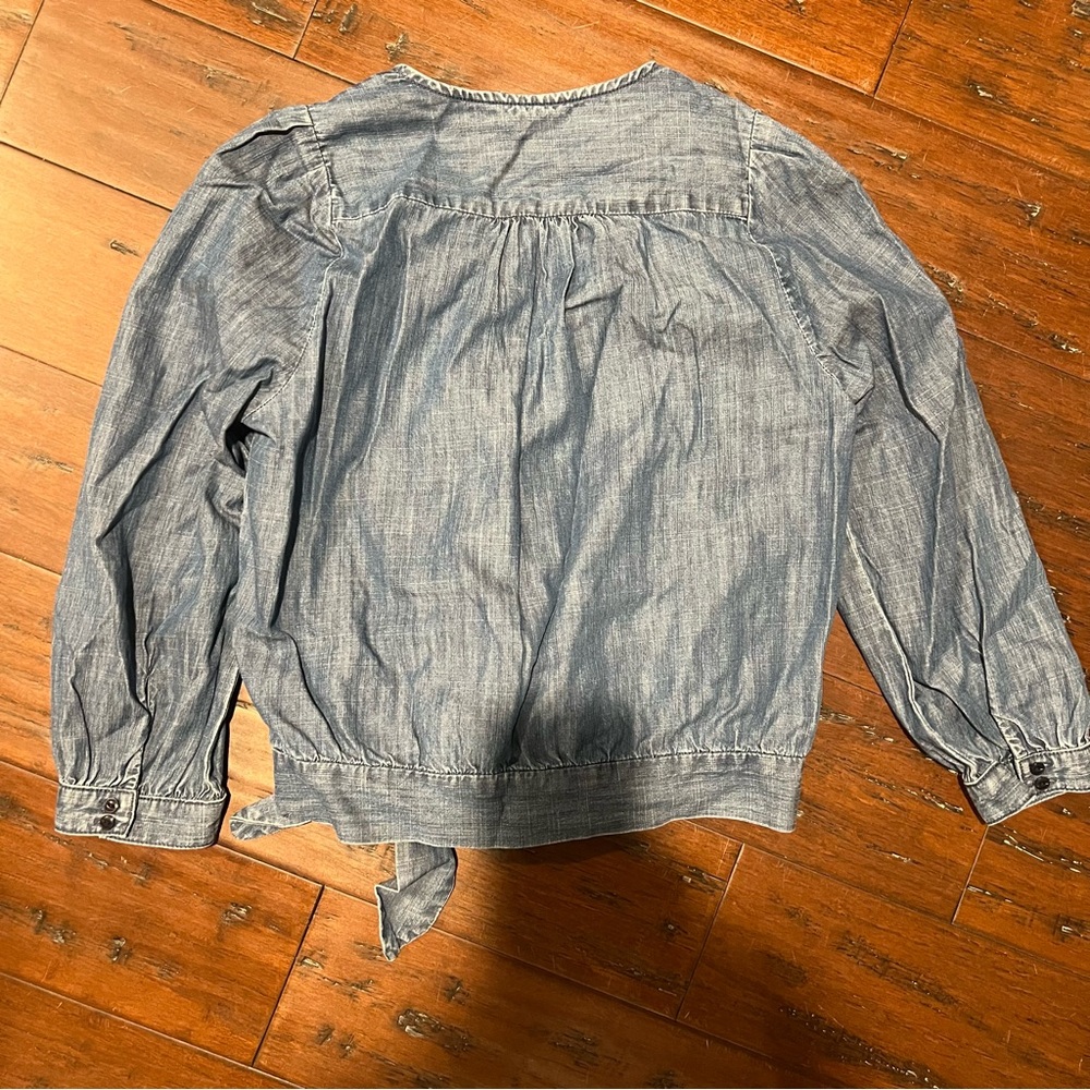 Madewell NWT size small tie front top - Picture 4 of 5